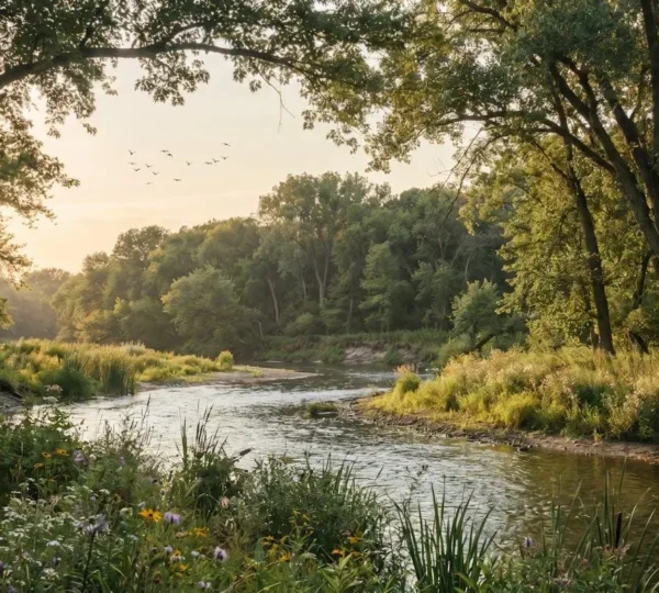 Complex ecosystem showcasing interconnected biodiversity elements in natural habitat