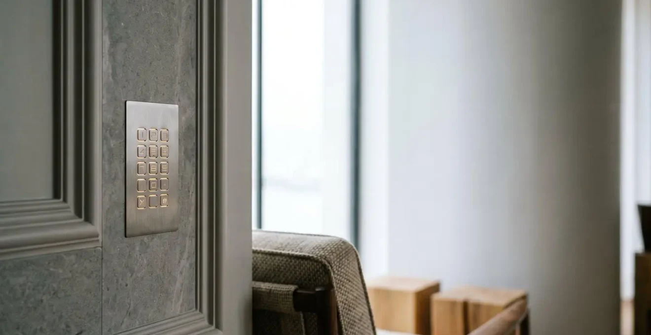 Professional smart home control system integrated into modern luxury interior design
